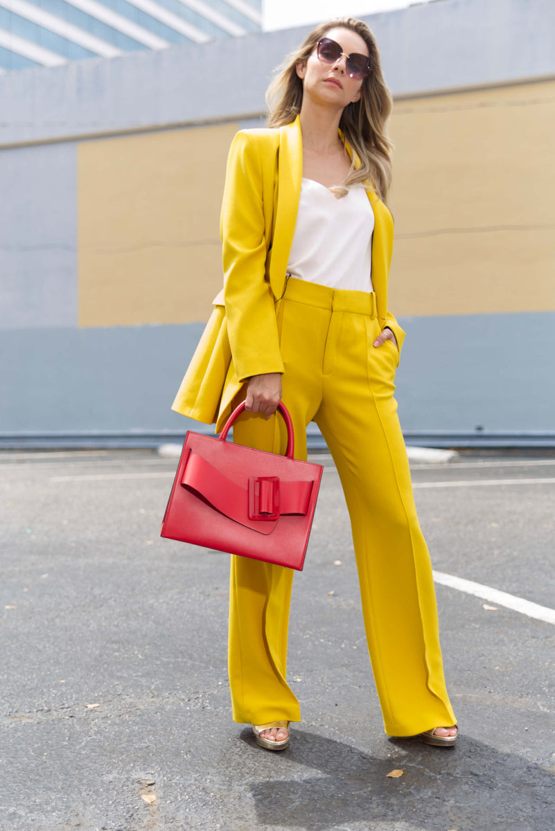 Yellow store suit zara