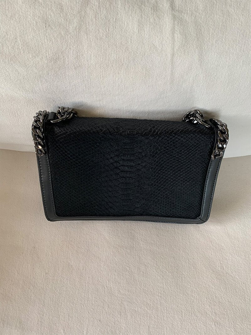 Zara embossed best sale chain bag